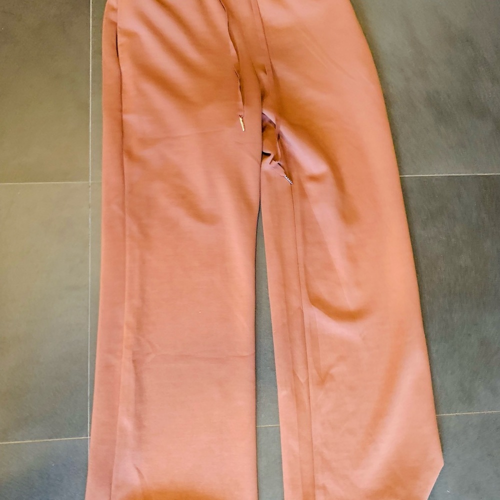 Rust Wide-Leg Pants